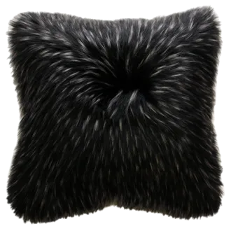 Ebony Plume Faux Fur Cushions