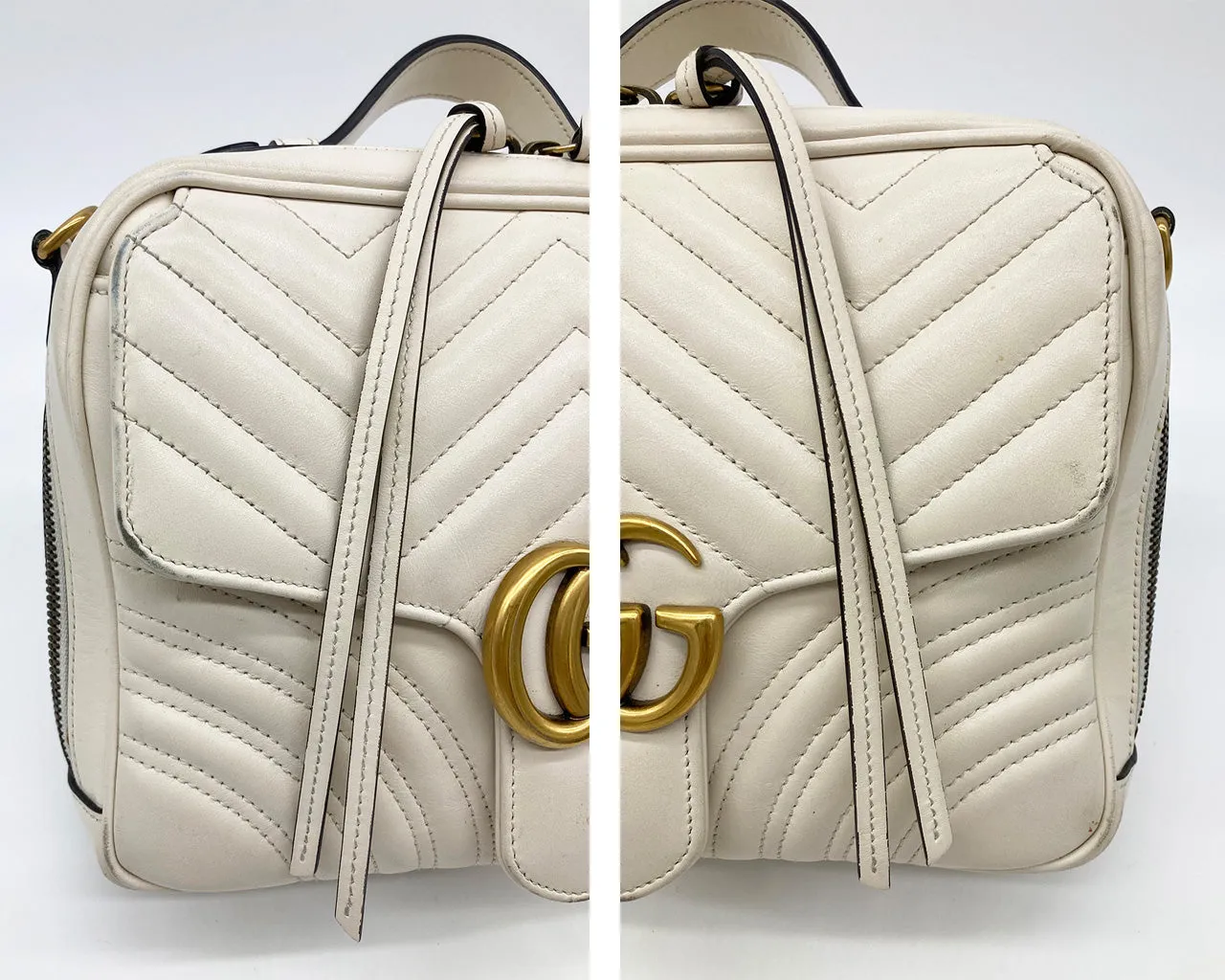 Gucci GG Marmont Matelasse Top Handle Flap Bag