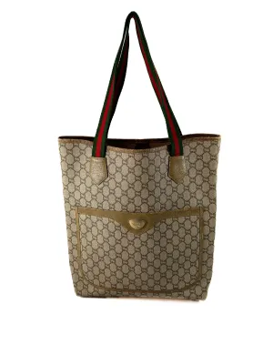 Gucci Plus signature vintage double G tote (serial worn off)