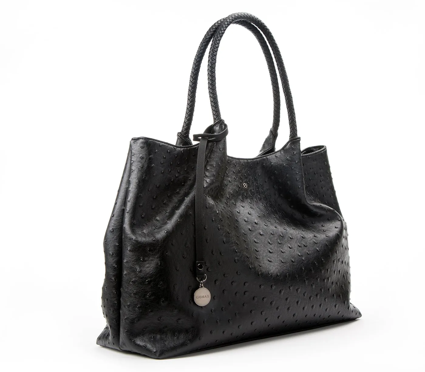 Gunas New York Naomi Black Vegan Leather Tote Bag