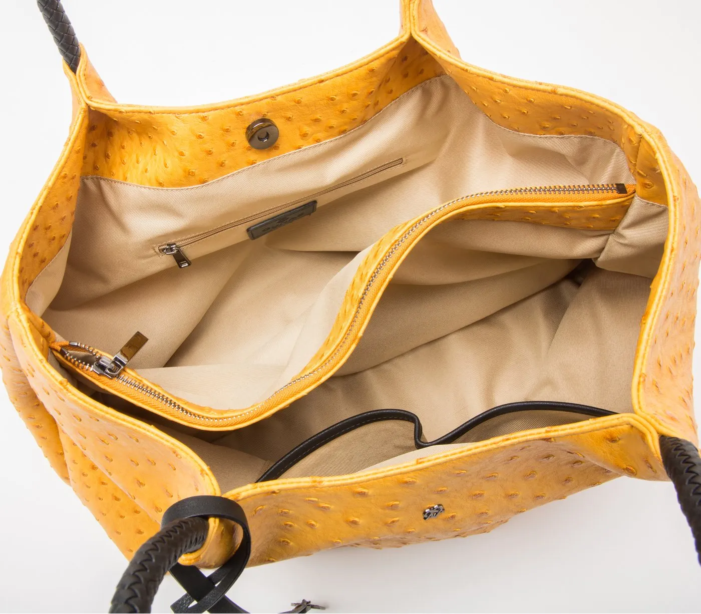 Gunas New York Naomi Yellow Vegan Leather Tote Bag