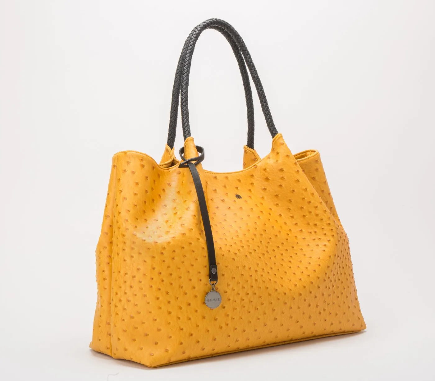 Gunas New York Naomi Yellow Vegan Leather Tote Bag