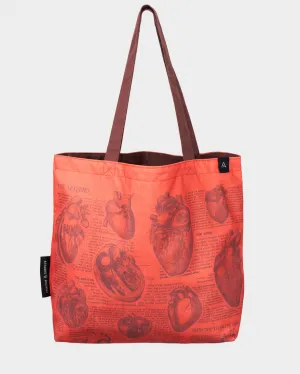 Heart Anatomy Canvas Shoulder Tote