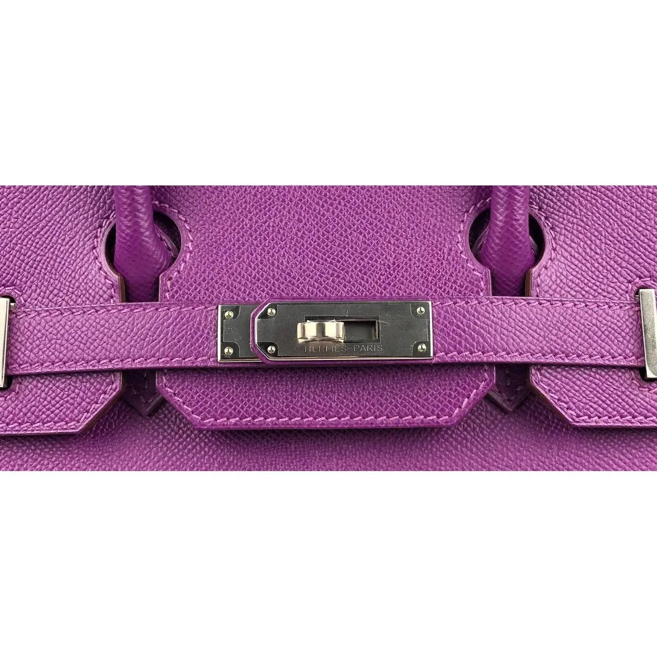 HERMES Birkin 30 Anemone Purple Epsom Leather Bag