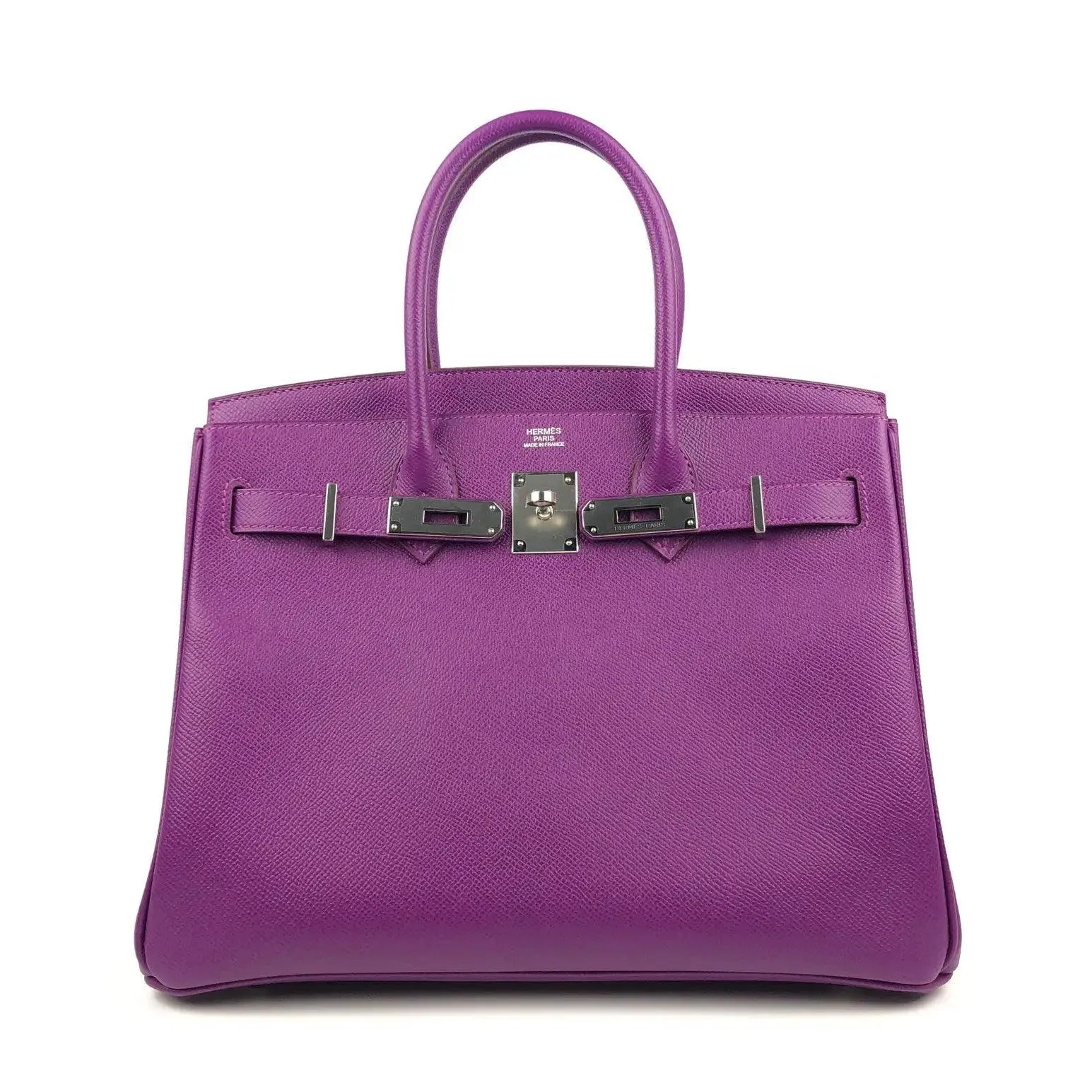 HERMES Birkin 30 Anemone Purple Epsom Leather Bag