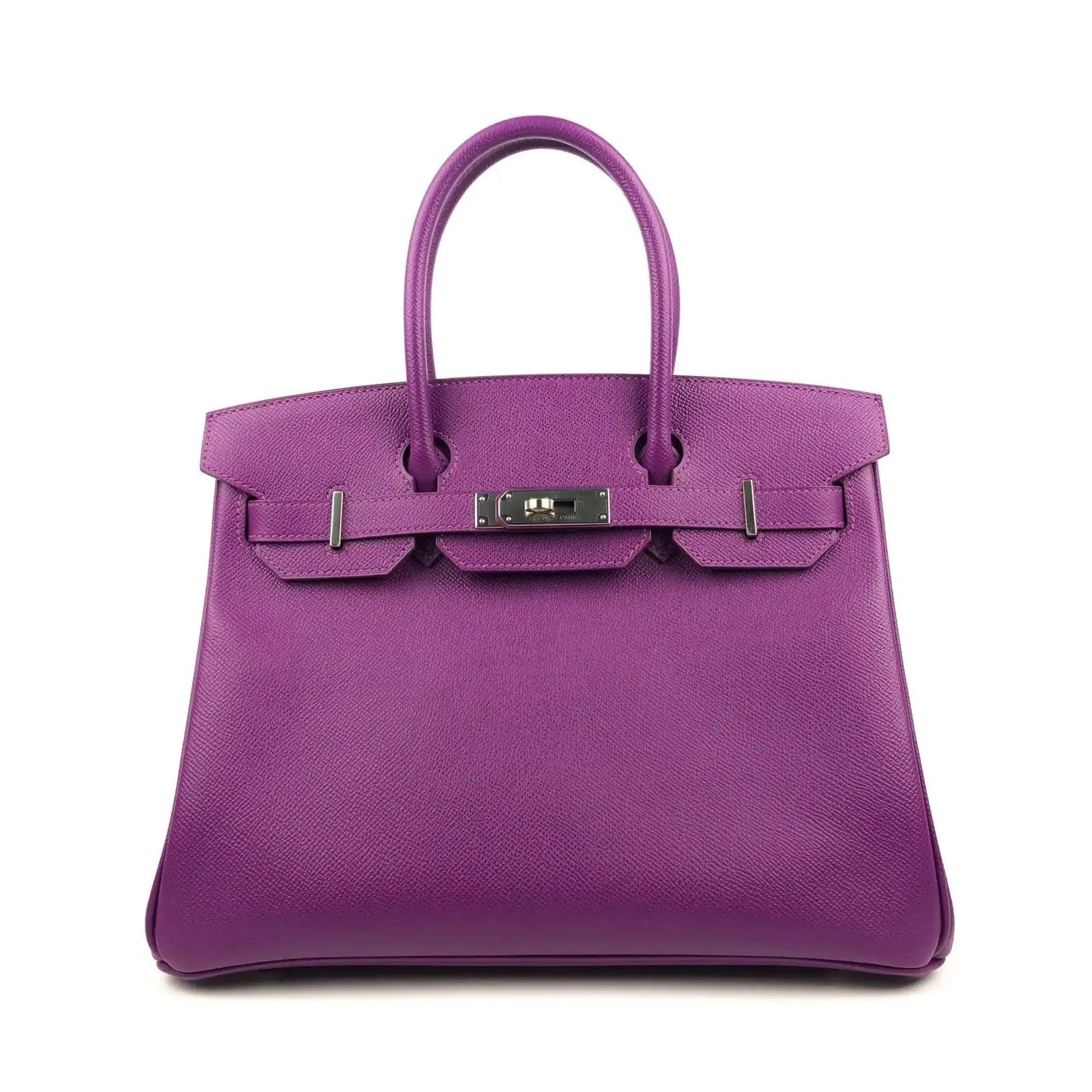 HERMES Birkin 30 Anemone Purple Epsom Leather Bag