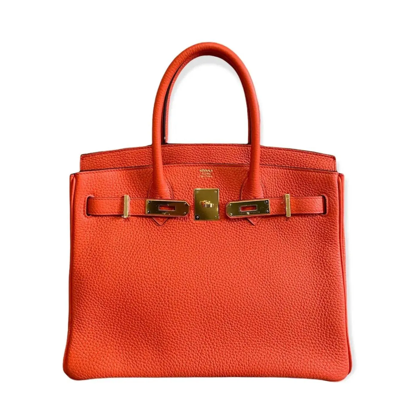 HERMES Birkin 30 Poppy Orange Bag