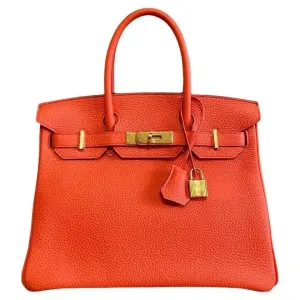 HERMES Birkin 30 Poppy Orange Bag