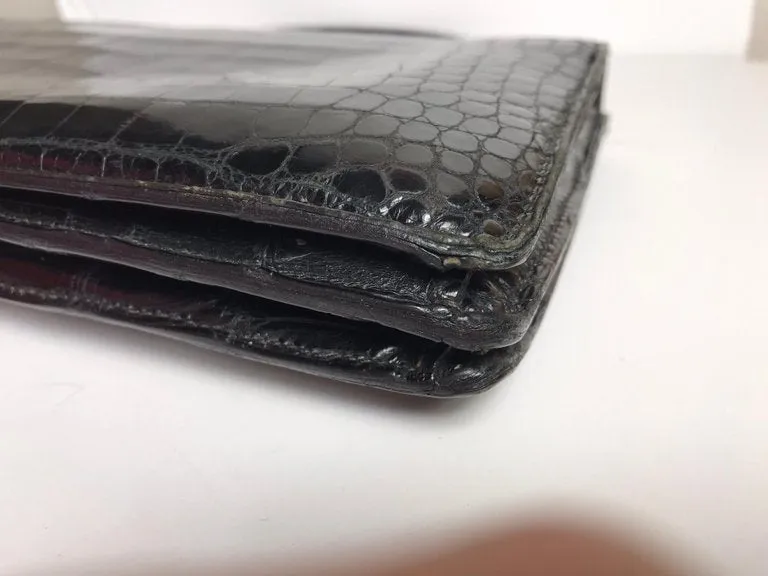 HERMES Black Crocodile Sac Ring bag