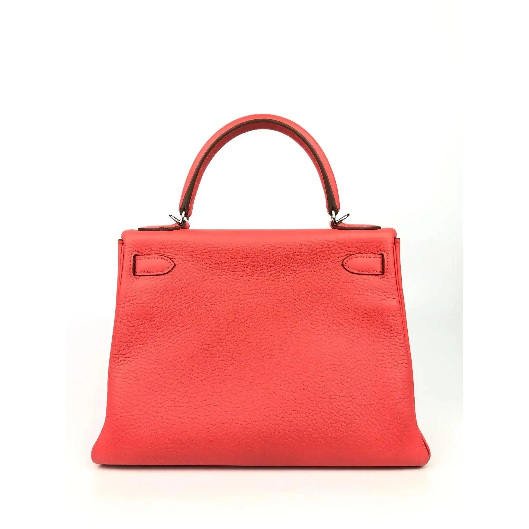 HERMES Kelly 28 Rose Jaipur Togo Leather Bag