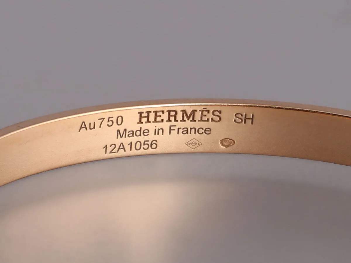 Hermès 18K Rose Gold and Diamond Kelly Bracelet