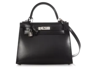 Hermès Black Box Calfskin Kelly 28