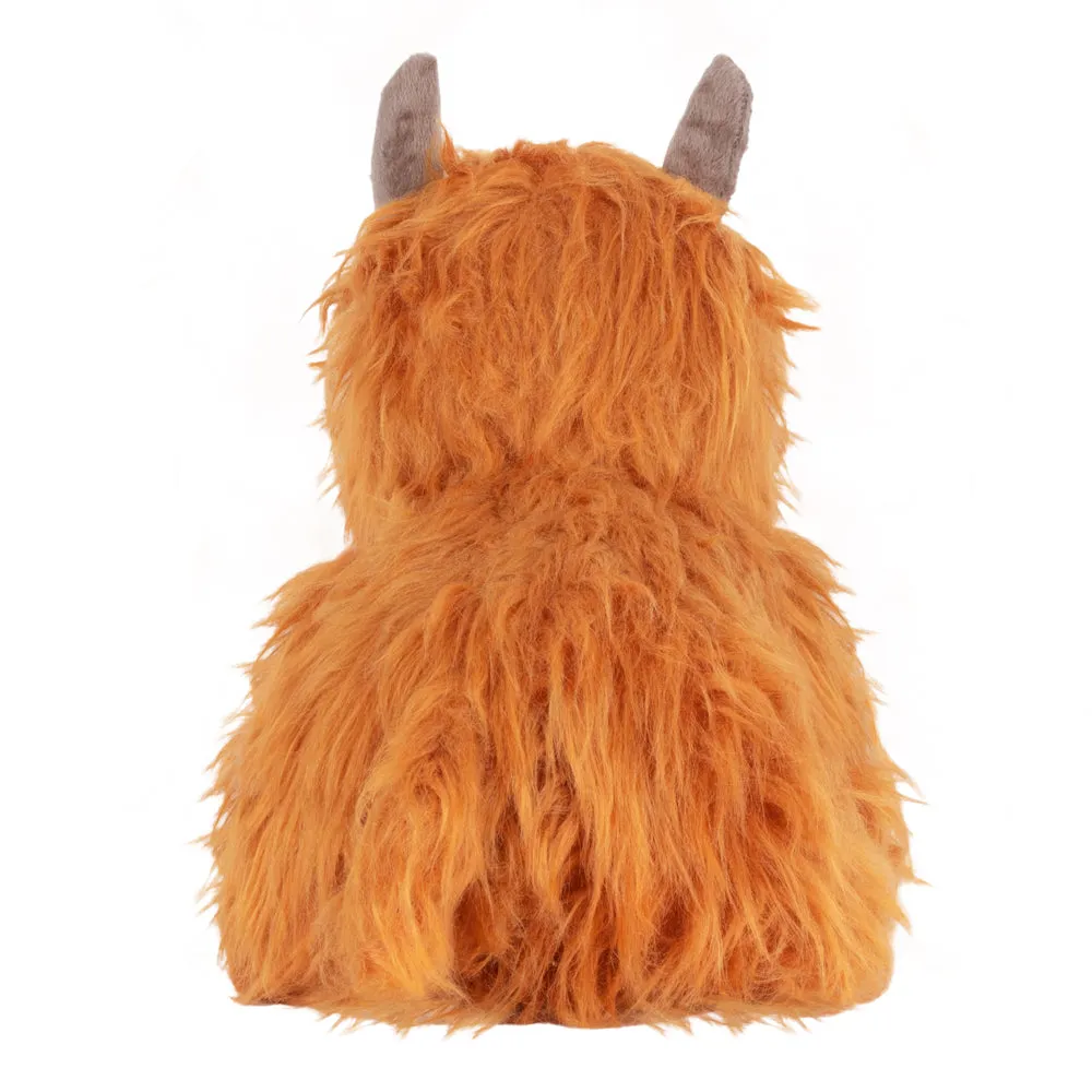 Highland Cow Shaggy Door Stop Orange