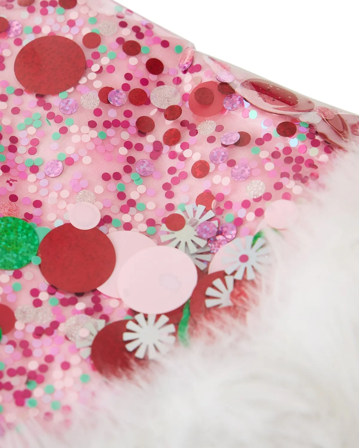 Holiday Spirit Pink Confetti Santa Hat