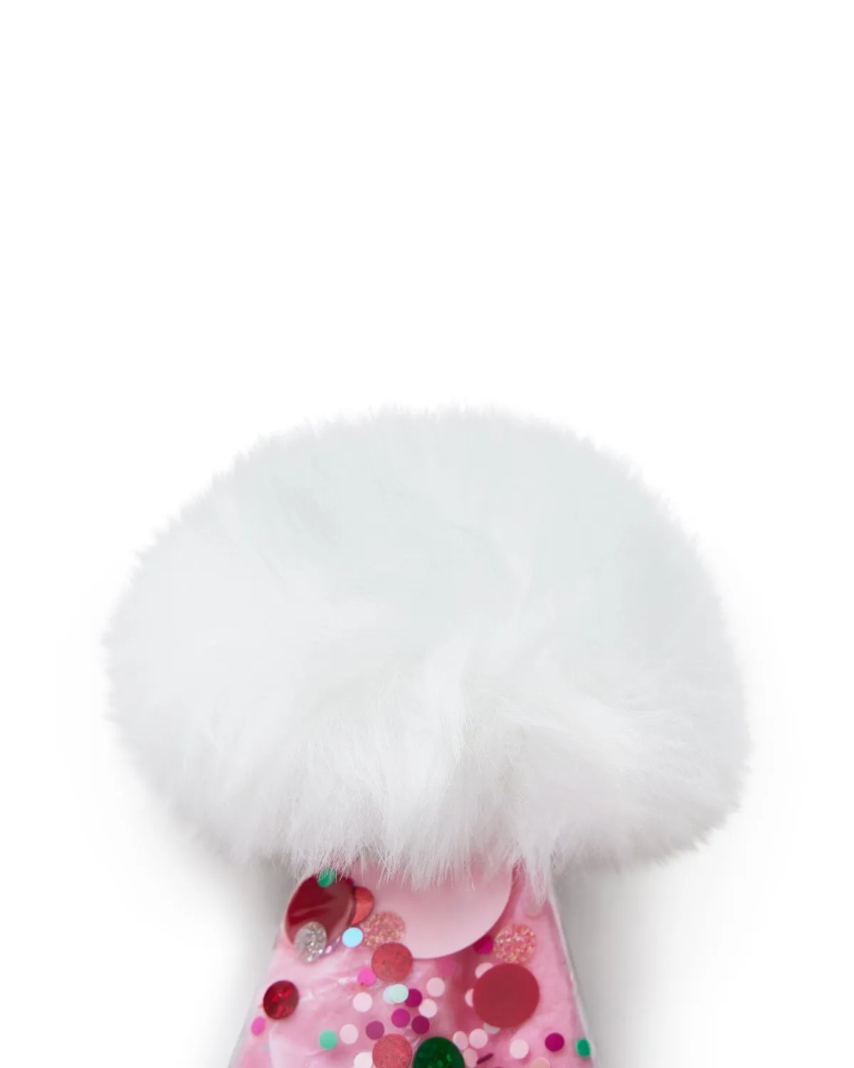 Holiday Spirit Pink Confetti Santa Hat