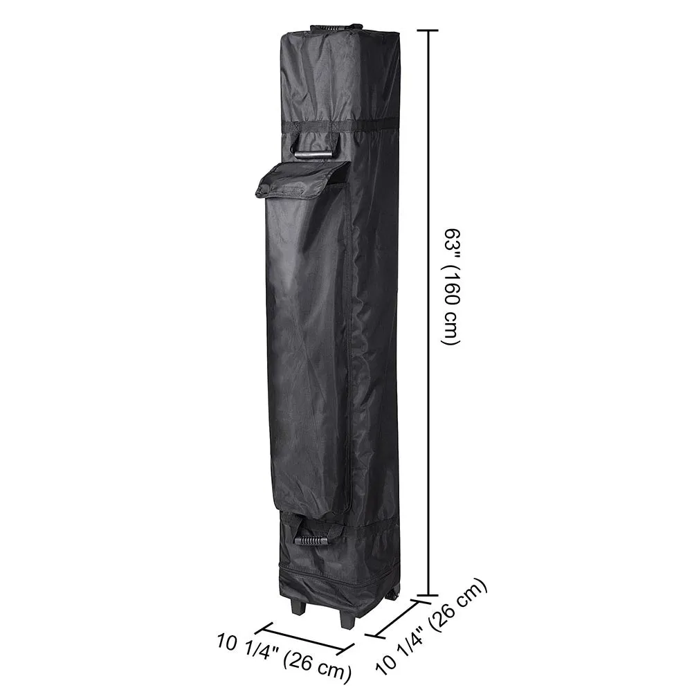 InstaHibit 10x10 Canopy Rolling Storage Bag w/ Handles 11x11x63"