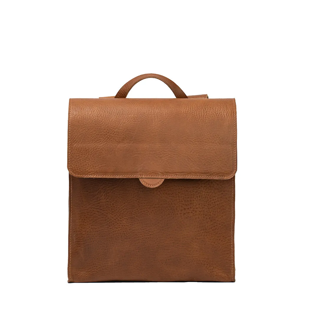 Leather Backpack - Fibonacci (Brown)