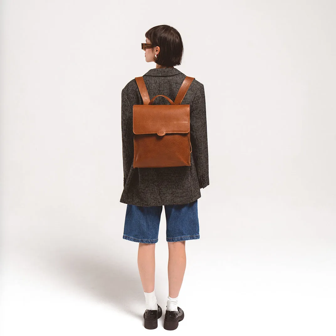 Leather Backpack - Fibonacci (Brown)