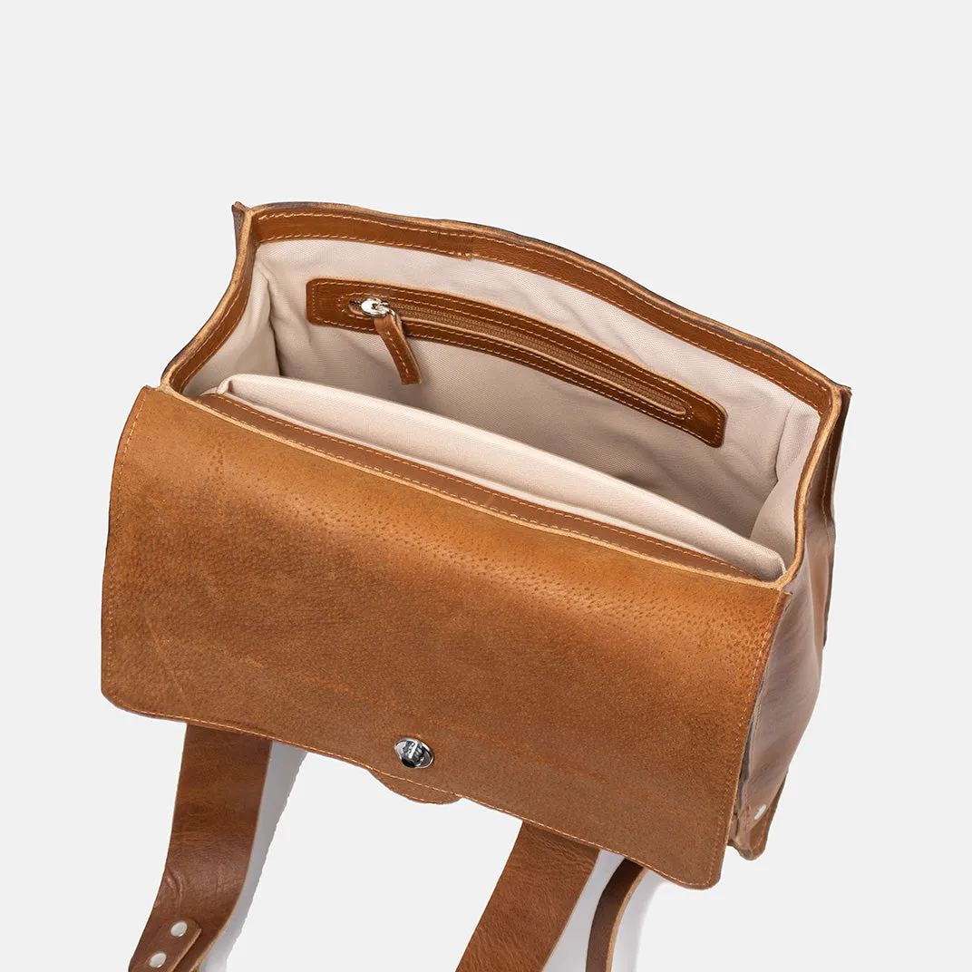 Leather Backpack - Fibonacci (Brown)