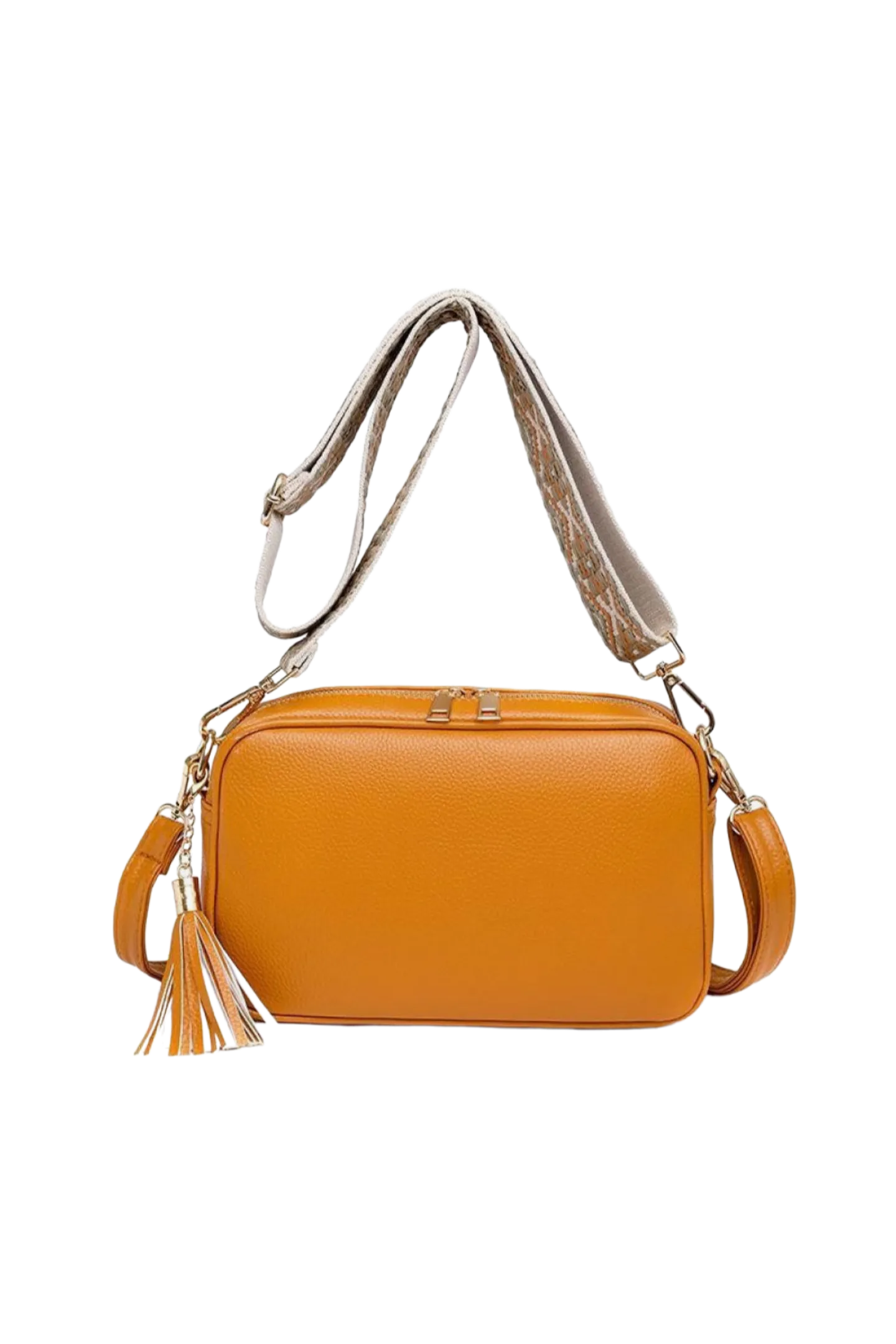 Leather Tassel Crossbody Bag