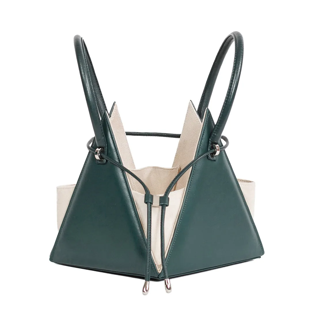 LIA Iconic Cipresso Green Leather Handbag