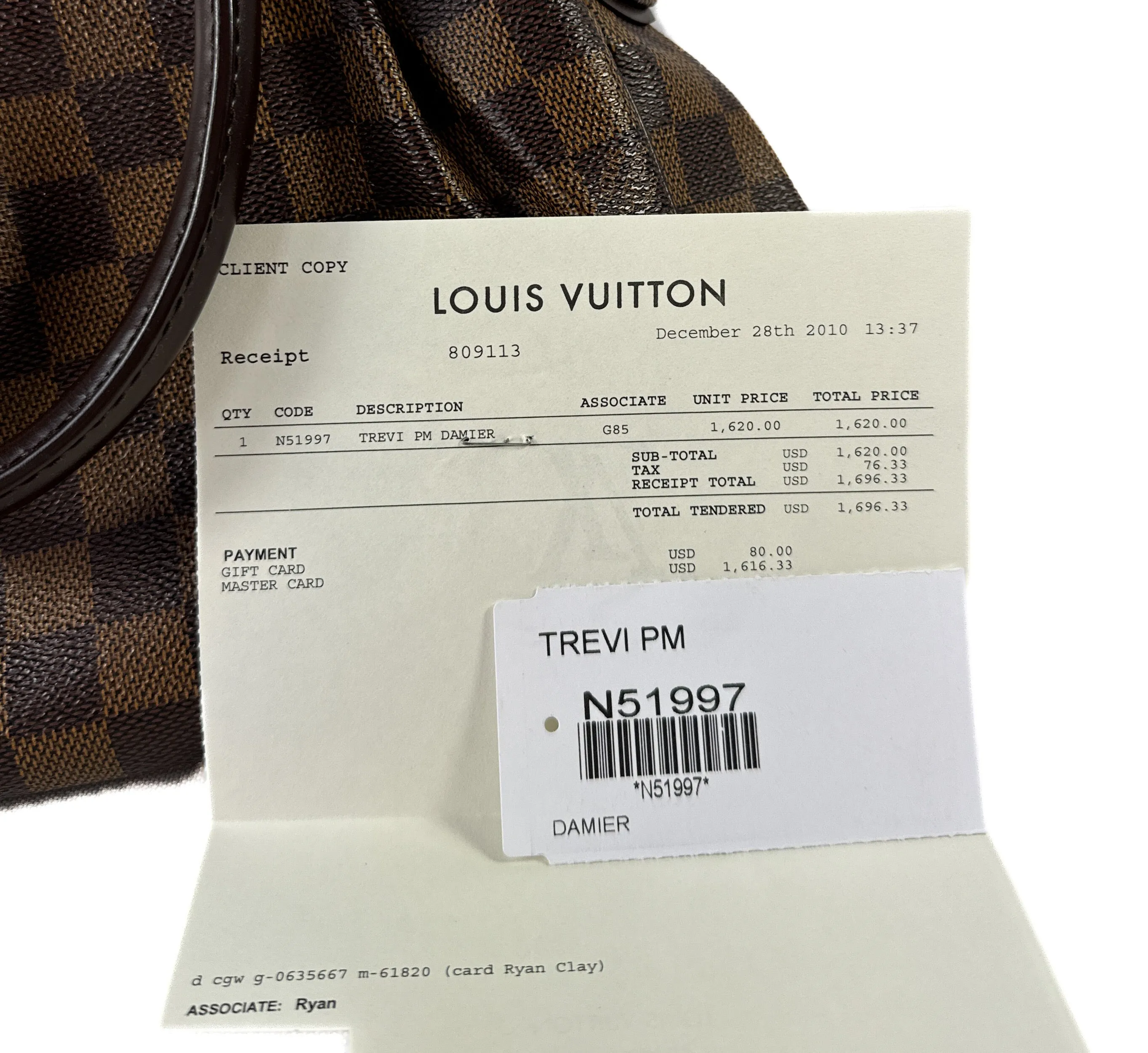 Louis Vuitton damier ebene Trevi PM SD8180