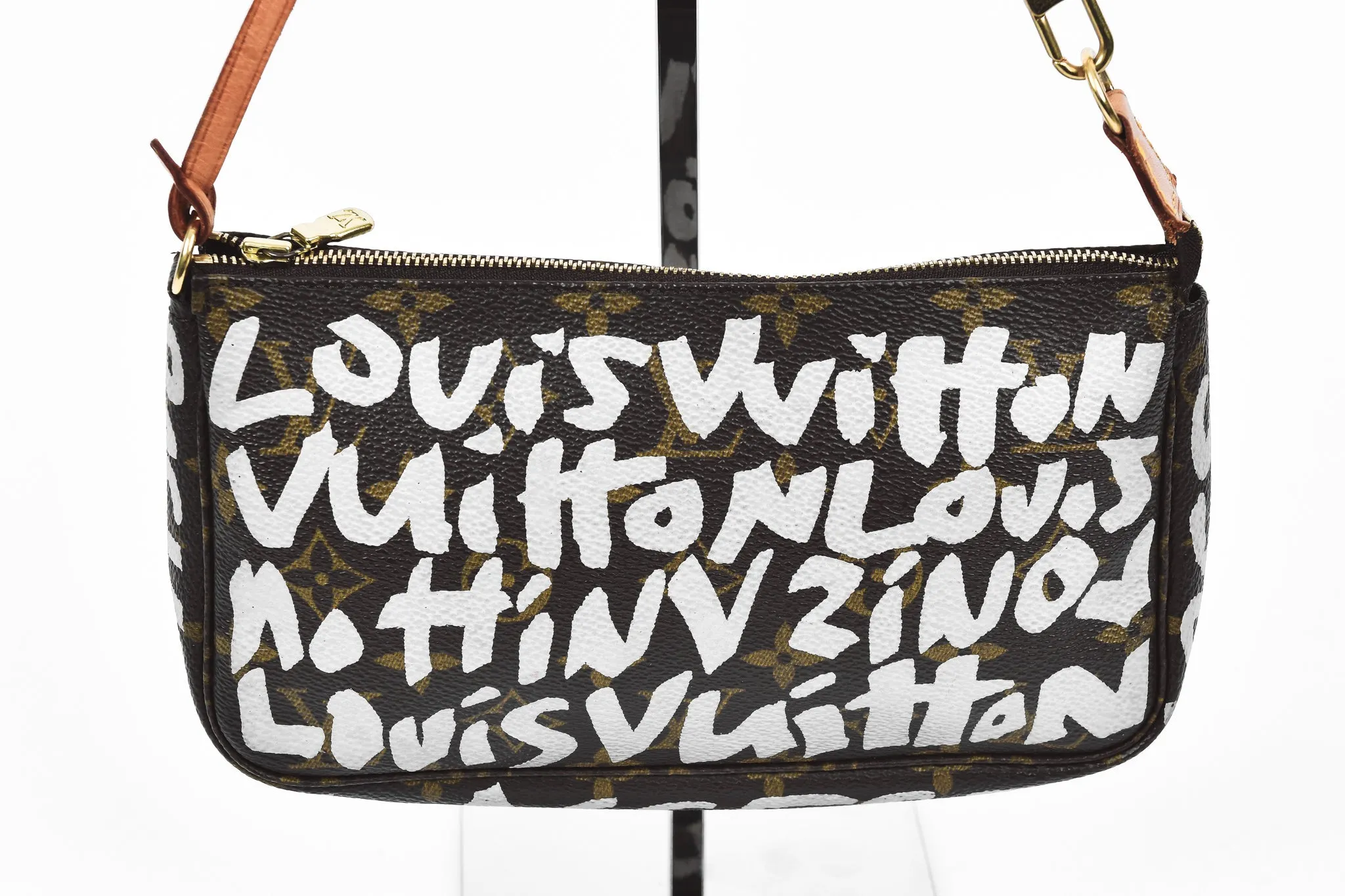 Louis Vuitton x Stephen Sprouse Limited Edition Graffiti Pochette Accessories Bag White