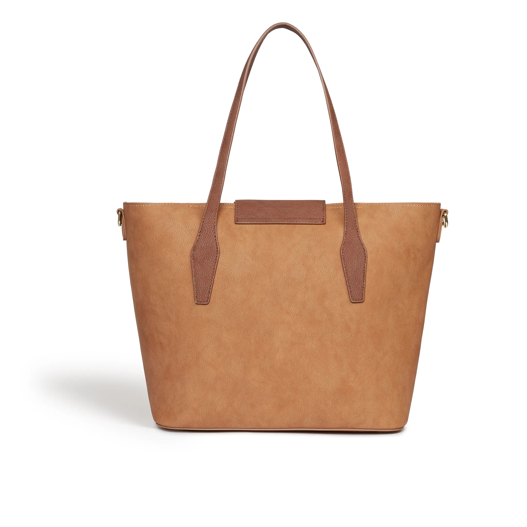 Maple Brown Vegan Non Leather Tote Bag