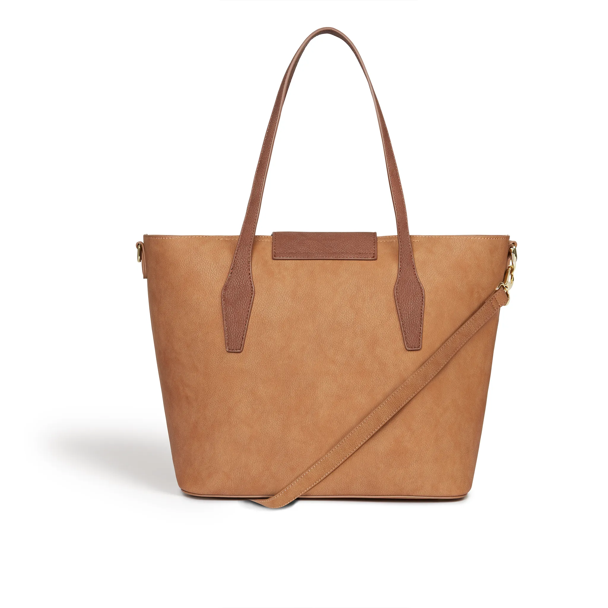 Maple Brown Vegan Non Leather Tote Bag