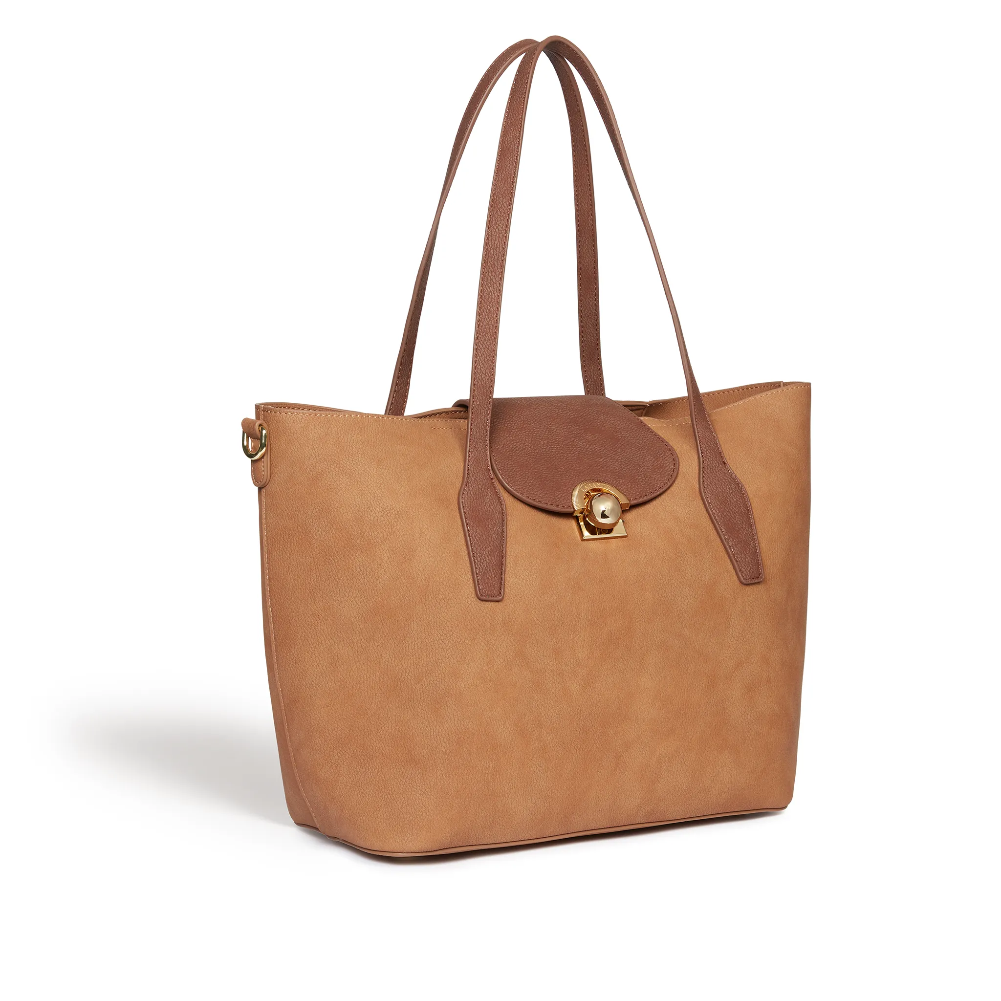 Maple Brown Vegan Non Leather Tote Bag