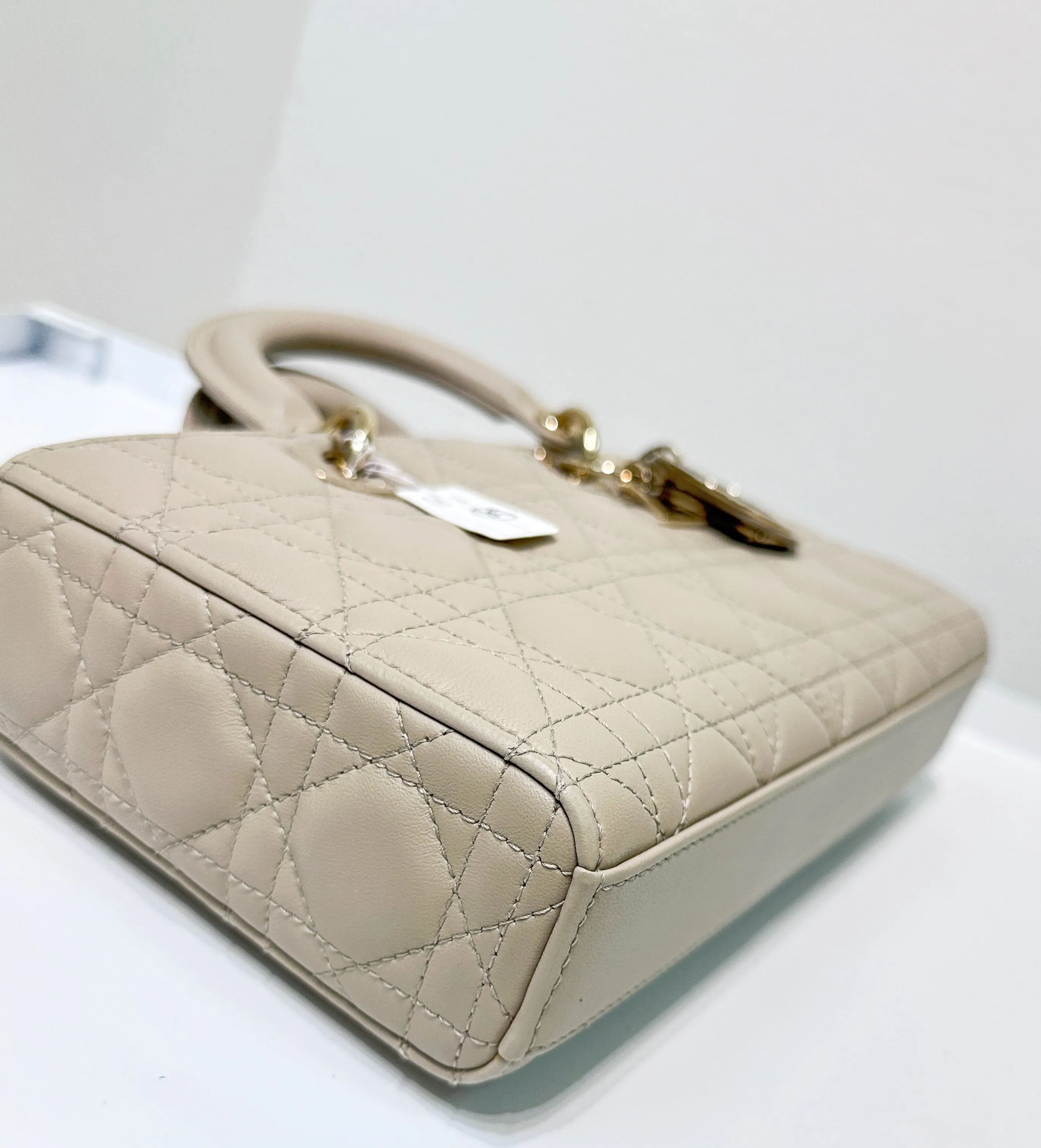 Medium Lady D-Joy Bag Biscuit Cannage Lambskin