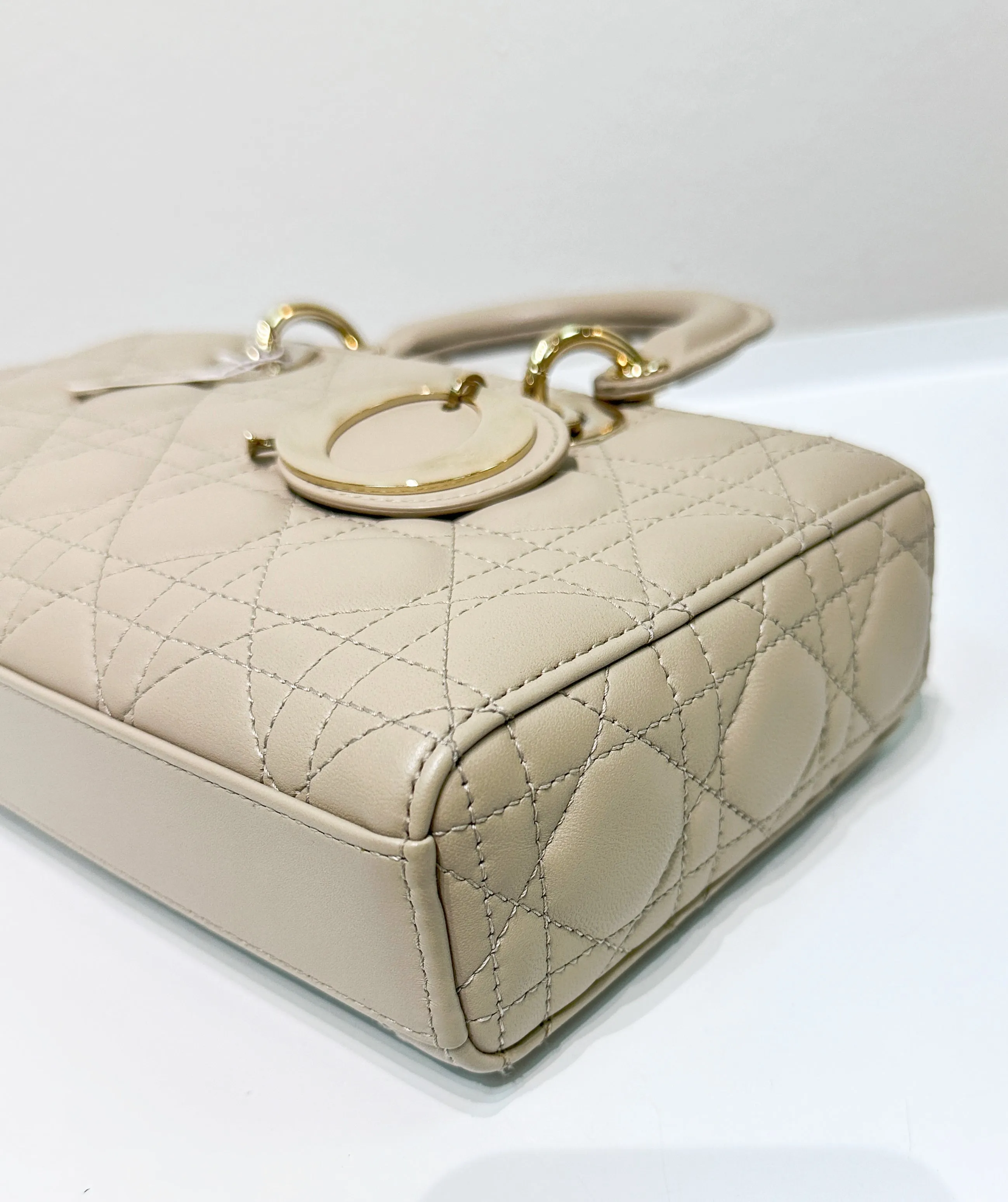 Medium Lady D-Joy Bag Biscuit Cannage Lambskin