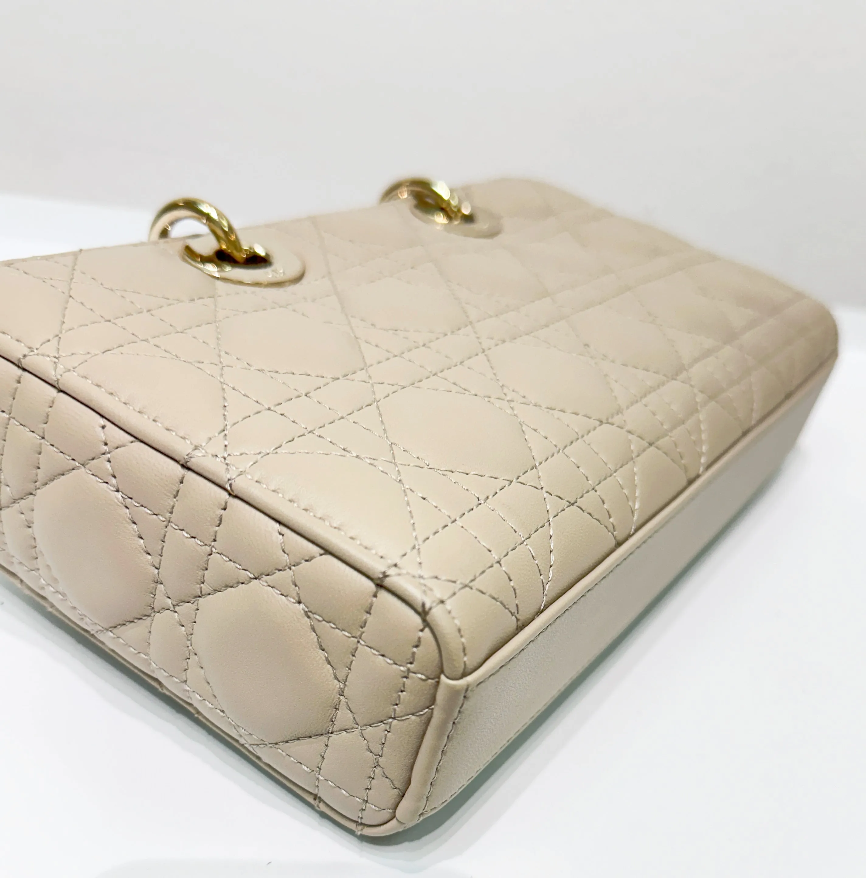 Medium Lady D-Joy Bag Biscuit Cannage Lambskin