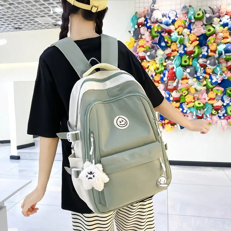 New Backpack Korean Harajuku College Students Bag Student Backpack Simple Fashion Large-Capacity Backpack Wholesale