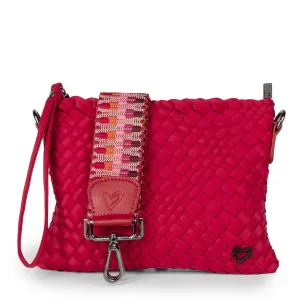 NEW: Charlotte Woven Crossbody - Cranberry Red