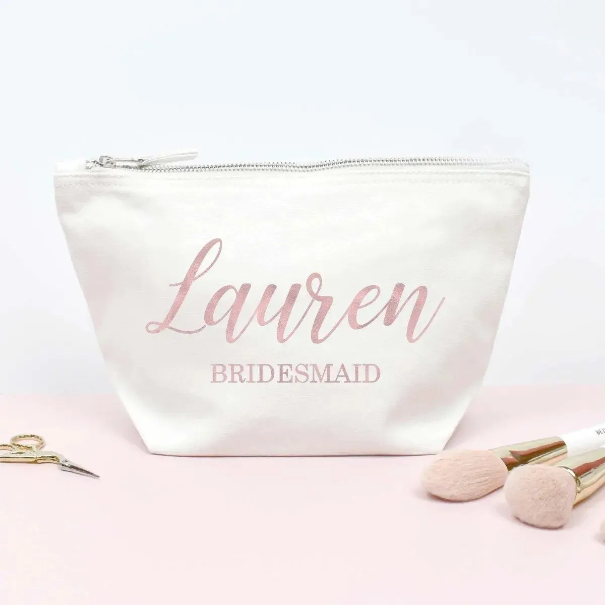 Personalised Bridesmaid Makeup Bag, Hen Night Makeup Bag, Bridesmaid Favour,  Bridesmaid Gifts, Wedding Bridesmaid Gift, Bride to Be Gift