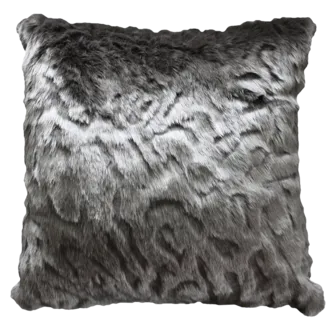 Pewter Chinchilla Faux Fur Cushions