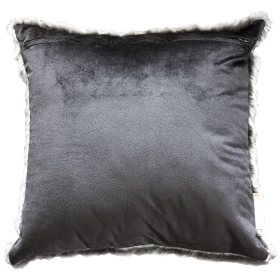 Pewter Chinchilla Faux Fur Cushions