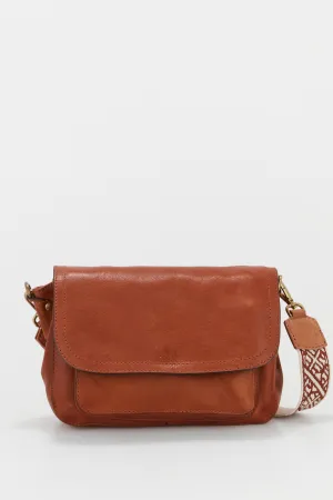 Pia Leather Flap Crossbody Bag