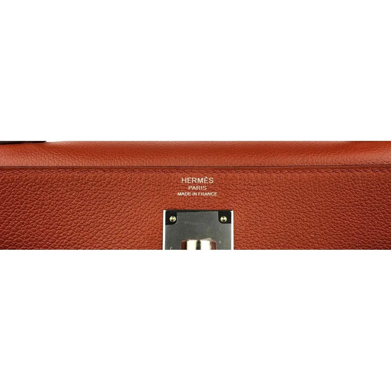 Rare HERMES Kelly 28 Verso Terre de Sienne Burnt Orange Bag