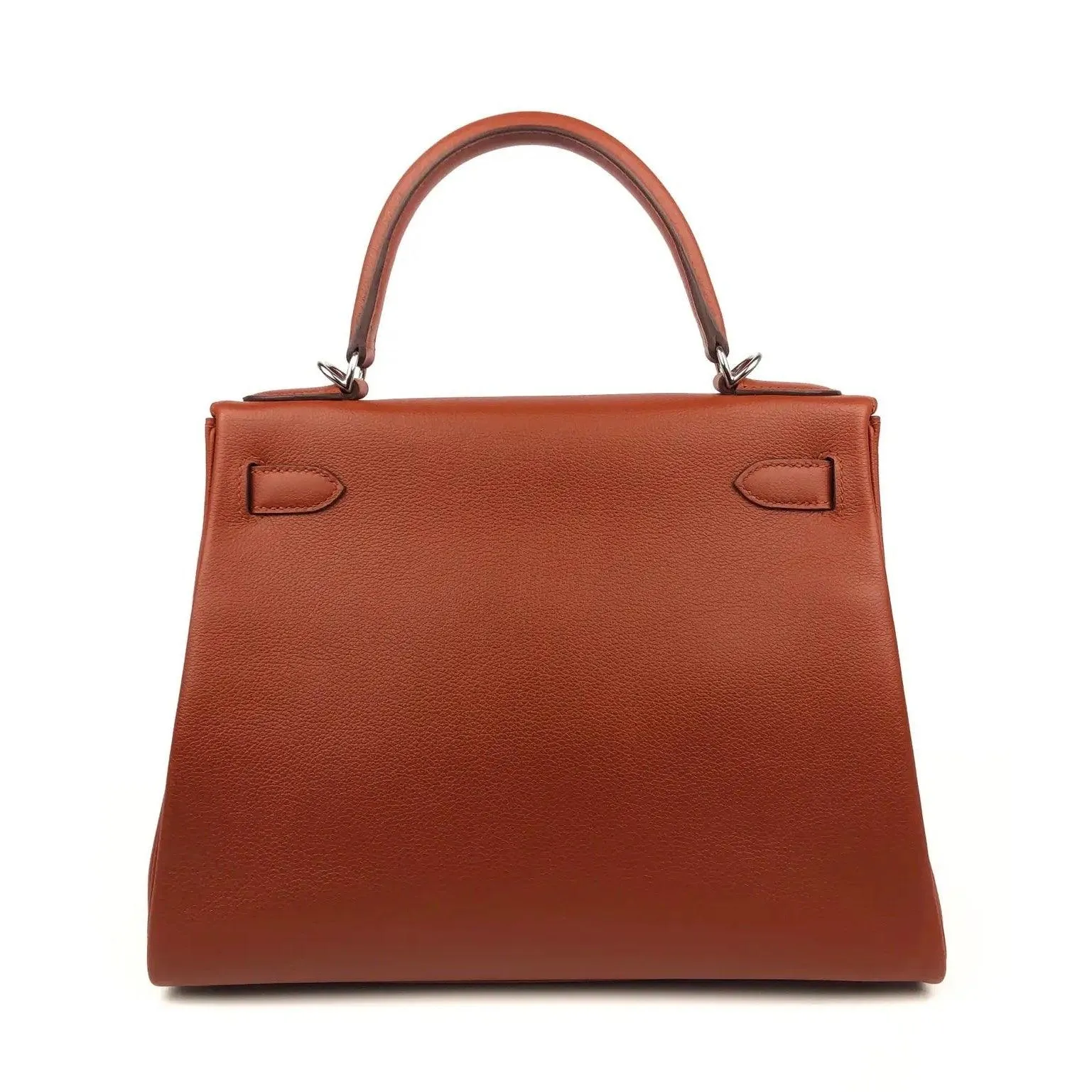 Rare HERMES Kelly 28 Verso Terre de Sienne Burnt Orange Bag