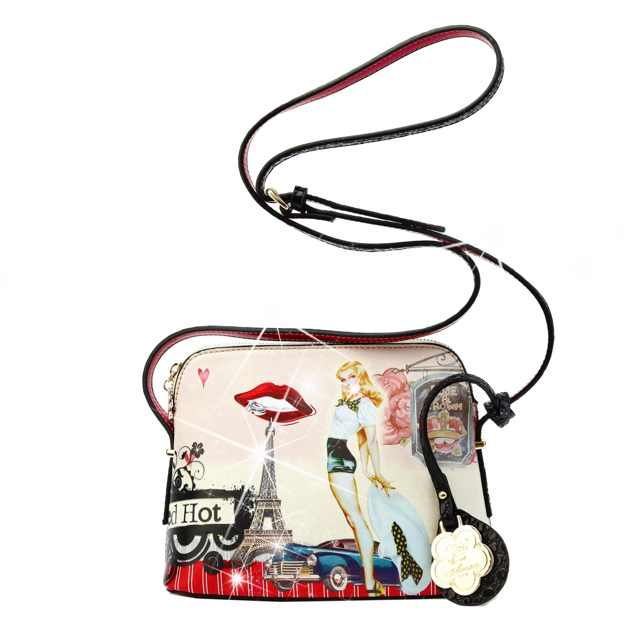 Retro Rebel Satchel Graphic Mini Crossbody