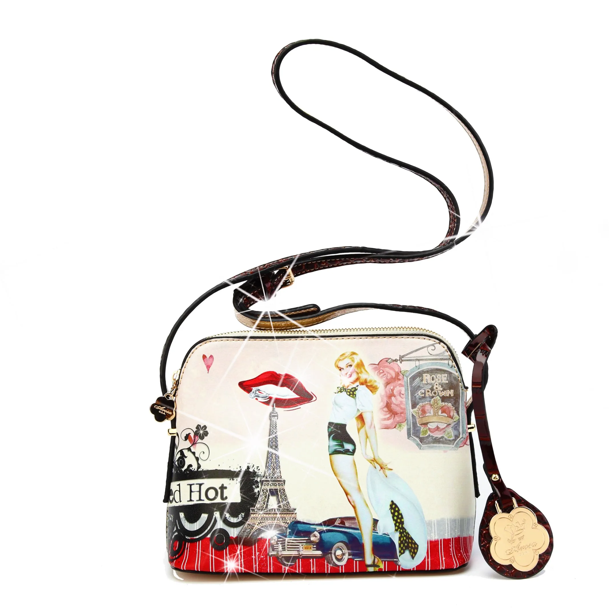 Retro Rebel Satchel Graphic Mini Crossbody