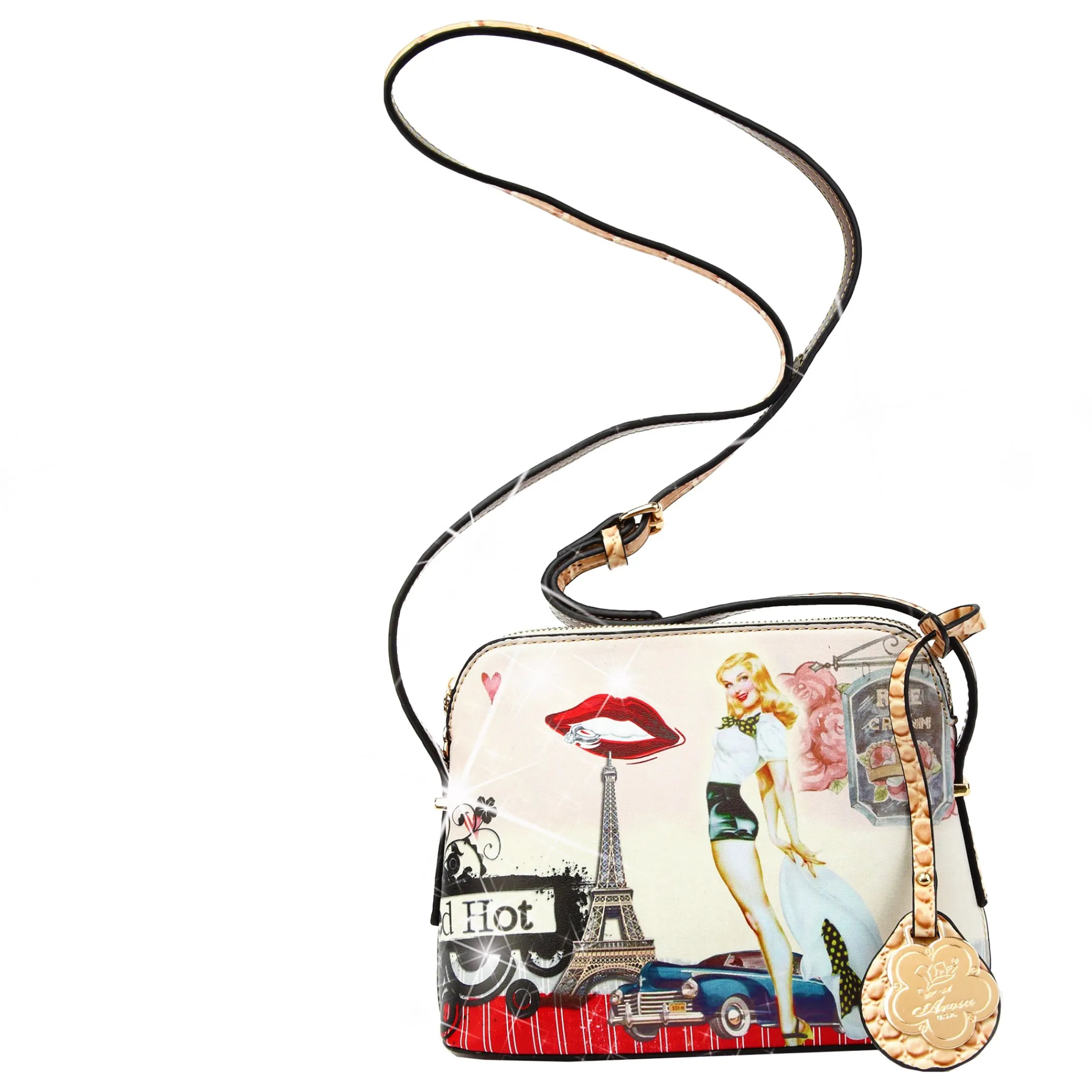 Retro Rebel Satchel Graphic Mini Crossbody