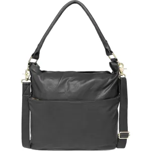 Spacious shoulder bag in nice leather quality / 15824 - Black (Nero)