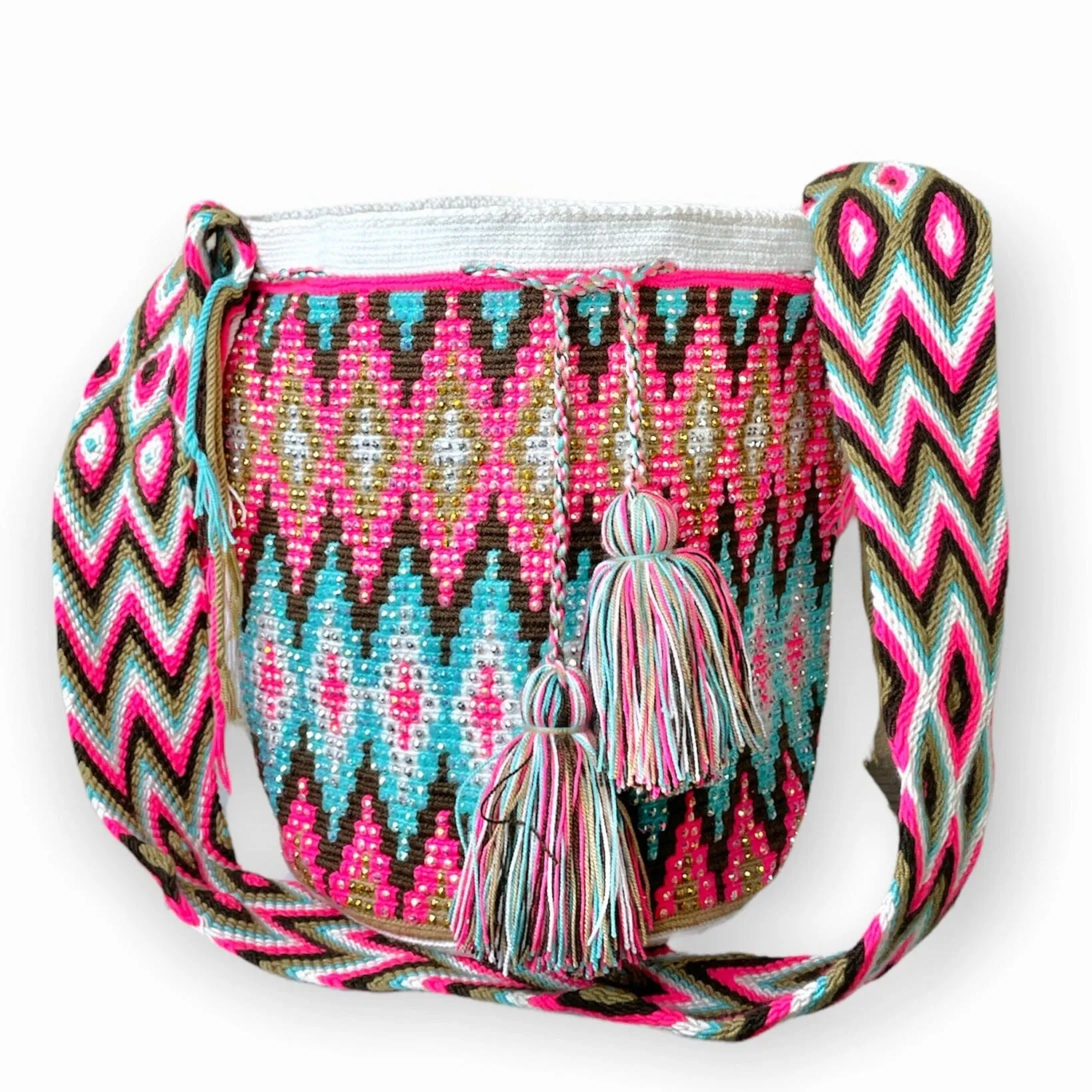 Summer Crystal Bags | Colorful Rhinestone Crossbody Purse | Large