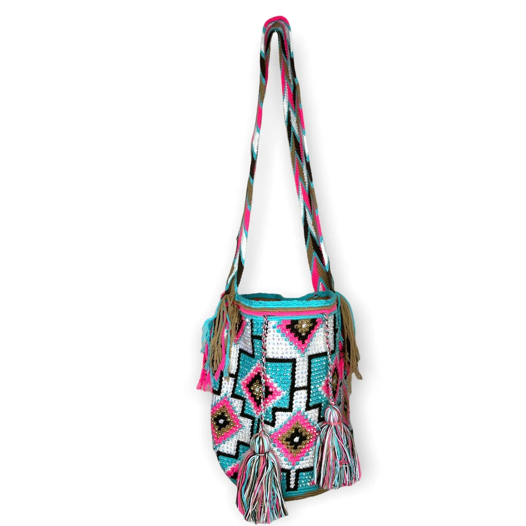 Summer Crystal Bags | Colorful Rhinestone Crossbody Purse | Large