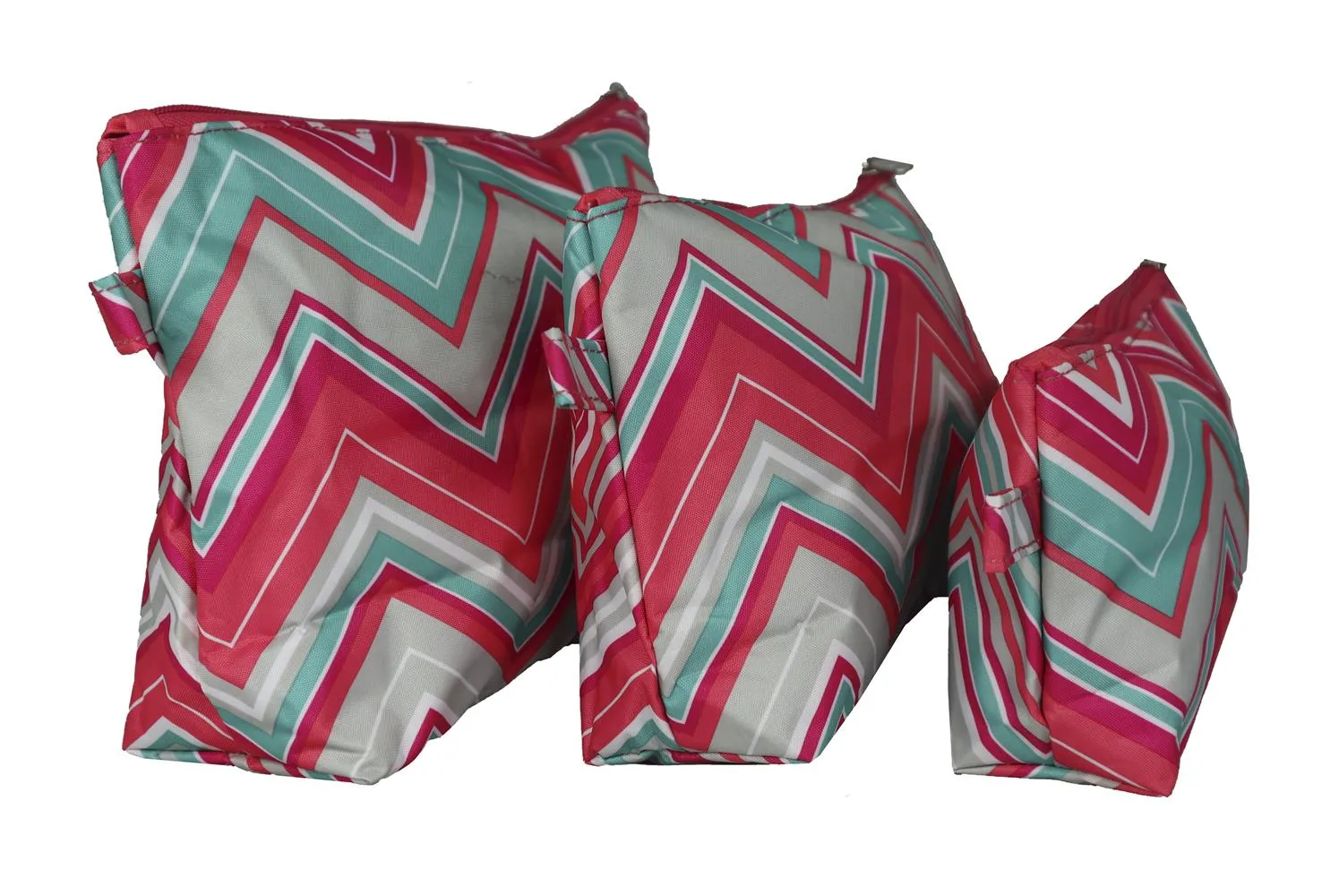 Sunset Chevron 3 Piece Cosmetic Case