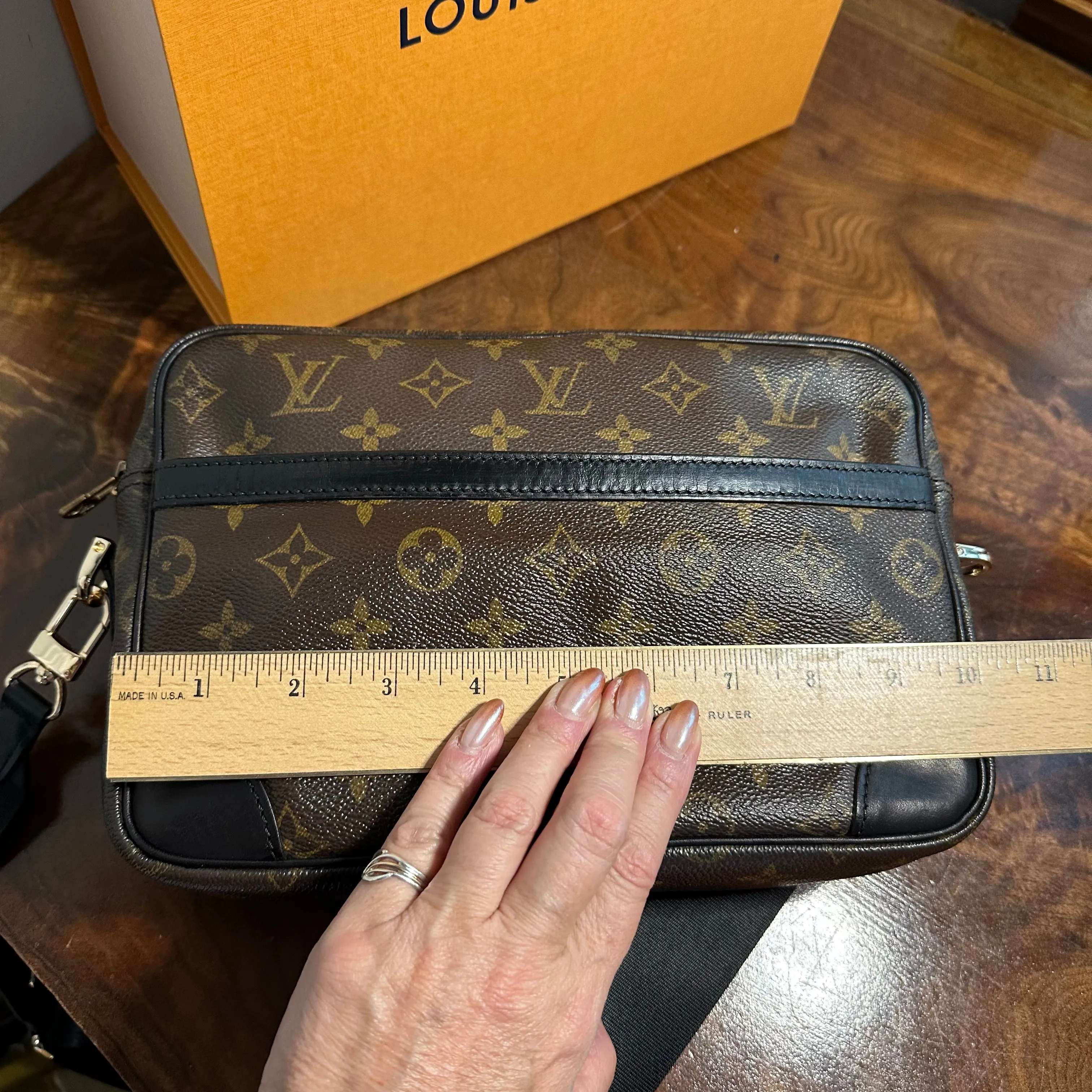 The Sparrow Crossbody Bag - Vintage LV Monogram in Black