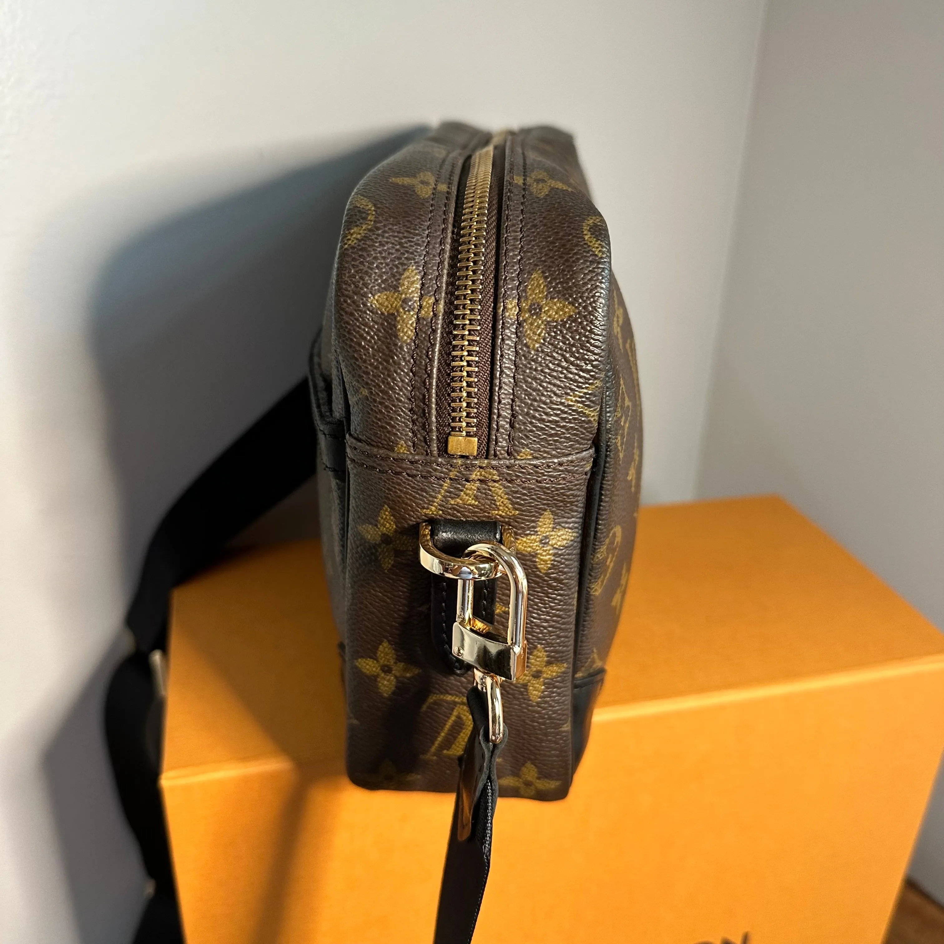 The Sparrow Crossbody Bag - Vintage LV Monogram in Black